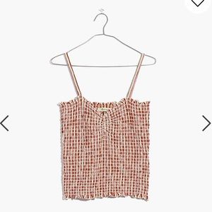 ✨🆕 Madewell Jacquard Smocked Tank Top